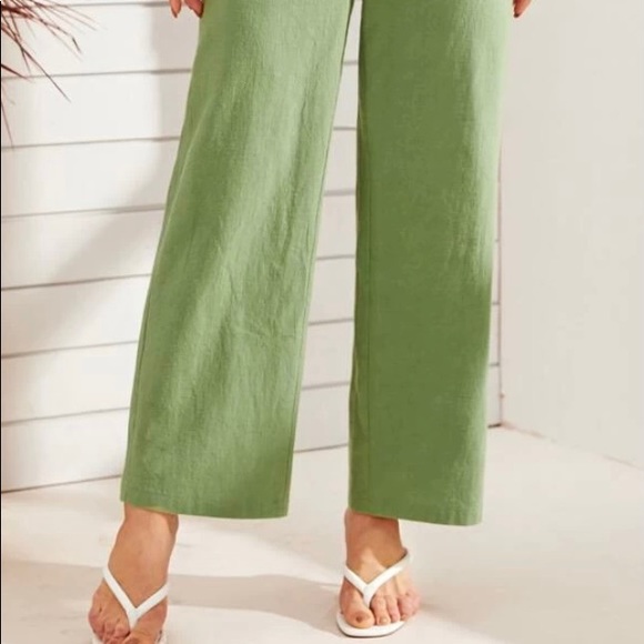 Sage green flowy pants - Picture 4 of 4